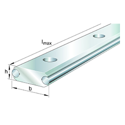 Guida portante, guida piatta, con due alberi di scorrimento, LFS-FE Series