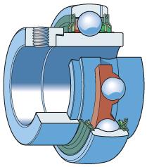 Cuscinetto radiale a sfere / fila singola / 2F / collare di bloccaggio eccentrico / anello interno largo / SKF