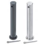 Perno di cerniera / collare / acciaio inox, acciaio / foro per perno spaccato / incl. perno spaccato