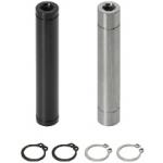 Perno di cerniera / acciaio inox, acciaio / scanalatura anulare ambo i lati, filettatura femmina / incl. anello di sicurezza