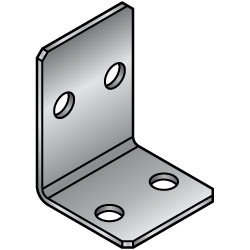 Staffa di montaggio / 4 fori / materiale selezionabile / FSMAS