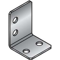 Staffa di montaggio / 4 fori / Materiale selezionabile / FSDAS