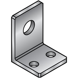 Staffa di montaggio / 3 fori / per impieghi gravosi / Materiale selezionabile / LRCMT