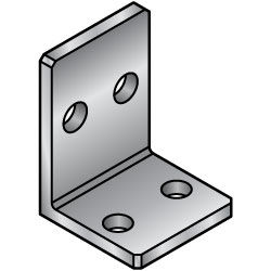 Staffa di montaggio / 4 fori / servizio pesante / materiale selezionabile / LRCDF