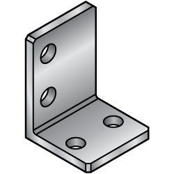 Staffa di montaggio / 4 fori / servizio pesante / materiale selezionabile / LRCDA