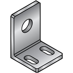 Staffa di montaggio / 3 fori / foro asolato / servizio pesante / materiale selezionabile / LRCMN