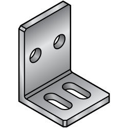 Staffa di montaggio / 4 fori / foro asolato / servizio pesante / materiale selezionabile / LRDDG