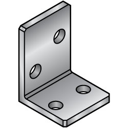 Staffa di montaggio / 4 fori / per impieghi gravosi / materiale selezionabile / LAFDB