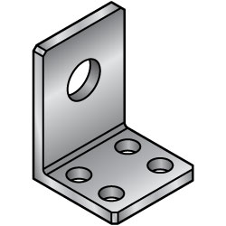 Staffa di montaggio / 5 fori / servizio pesante / materiale selezionabile / LAFSF