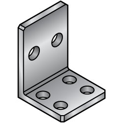 Staffa di montaggio / 6 fori / servizio pesante / materiale selezionabile / LAFDF