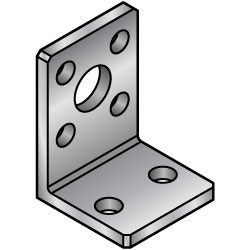 Staffa di montaggio / 7 fori / servizio pesante / materiale selezionabile / LAFWD