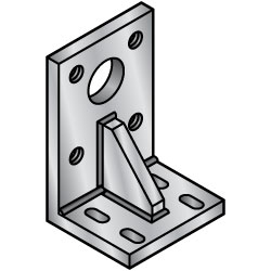 Staffa di montaggio saldata / supporto / forma a L / configurabile / WAS