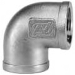 Giunto L a gomito a 90° filettato in acciaio inox
