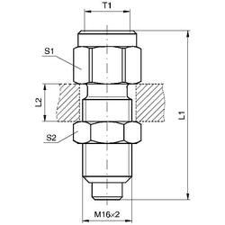 Connettore per manometro punto di prova MAV-MA3 con collegamento filettato M 16x2