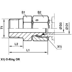 Connettore avvitabile dritto con cono PARKER EGE-NPT