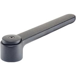 Leve di bloccaggio piatte regolabili, acciaio inox/con foro liscio mm/mm/nero