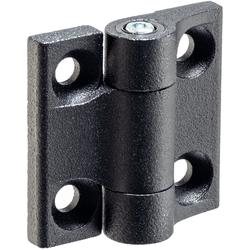 Cerniere a coppia / svasature coniche / resistenza regolabile / zinco pressofuso / nero / 25160.05xx / HALDER