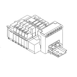 Elettrovalvola a 5 porte, montaggio su base, unità singola serie SY3000/5000 45S□