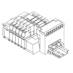 Elettrovalvole a 5 vie / SY3000/5000, compatibili EX122, montaggio su zoccolo, montaggio su guida DIN