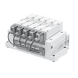 Elettrovalvole a 5 vie / SY9000, montaggio su zoccolo, zoccolo diviso, tipo con cavo a nastro