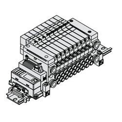 Elettrovalvole a 5 vie / VQ1000/2000, S-Kit (kit di trasmissione seriale), EX510