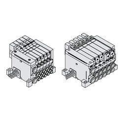 Elettrovalvole a 5 vie / VQ1000/2000, manifold, L-kit (kit di linea)