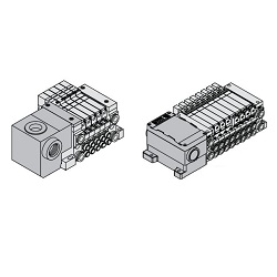 Elettrovalvole a 5 vie / VQ1000/2000, blocco valvole, T-kit (kit di alloggiamento della morsettiera)