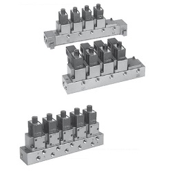 Elettrovalvola a 3 vie manifold, pistone ad azione diretta, guarnizione dal corpo elastico, serie VT317