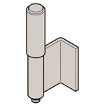 L-sagoma cerniera incassata acciaio inox (2-tubi), B-1522-A