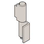 L-sagoma cerniera incassata acciaio inox, modello 5, B-1549