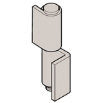 L-sagoma cerniera incassata acciaio inox, tipo 1, B-1534