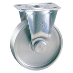 ruota inox stampato montata senza fermo K-1304R