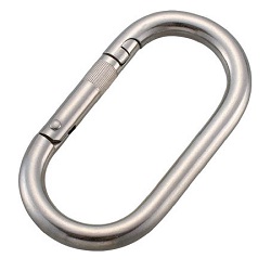 Moschettone a vite "Carabiner" (Acciaio inox)