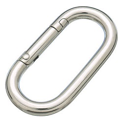 Moschettone a vite "Carabiner Junior" (Acciaio inox)