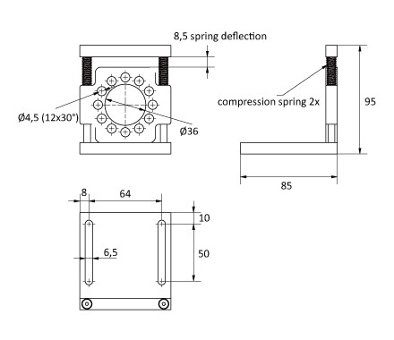 Mounting Bracket Spring-loaded 