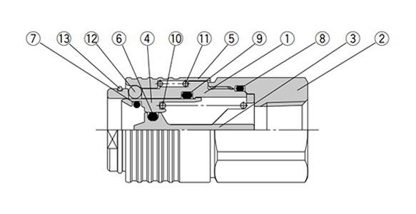 Socket structural drawing