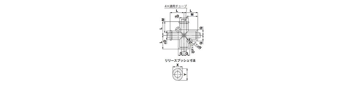 Cross KQ2TW outline drawing 