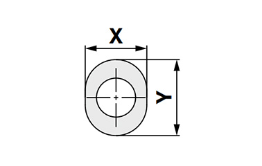 Release button dimensions (Applicable for oval types only) 