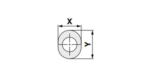 Release button dimensions (Applicable for oval types only) 