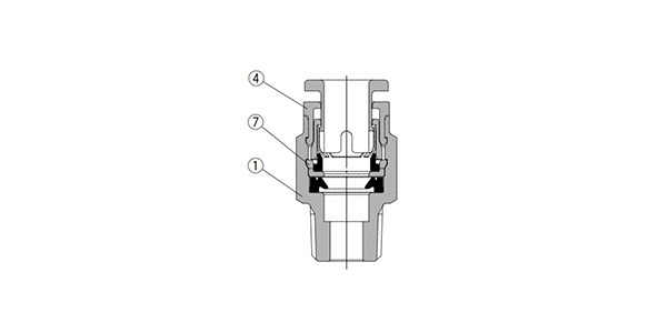 KPQ/KPG Series structural drawing (for male connector) 