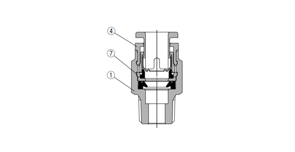 KPQ/KPG Series structural drawing (for male connector) 