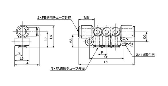 One-Touch Fitting Manifold KM11: related images