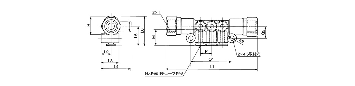 One-Touch Fitting Manifold KM12: related images