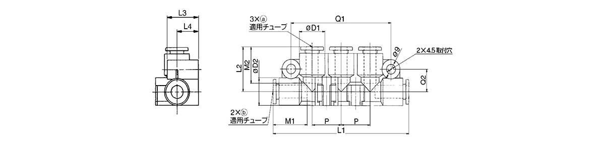 One-Touch Fitting Manifold KM16: related images