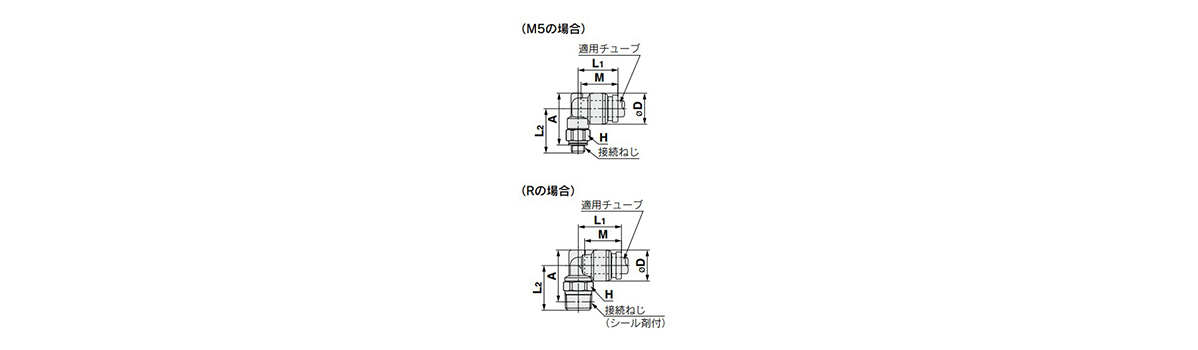 Male Elbow: KQB2L outline drawings 