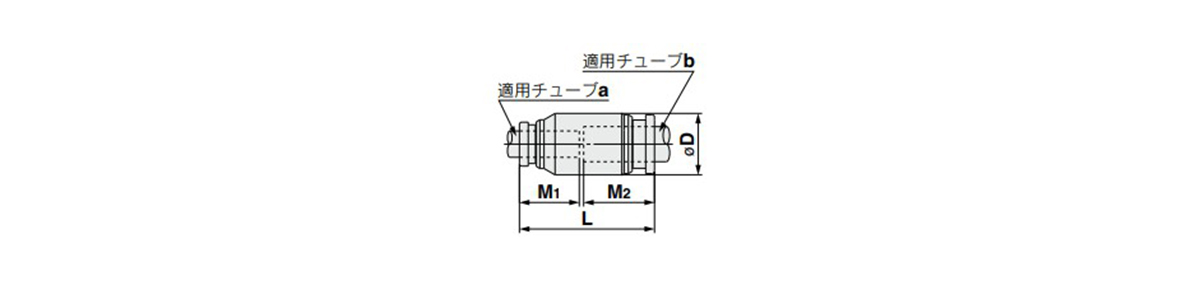 Different Diameter Straight: KQB2H outline drawing 