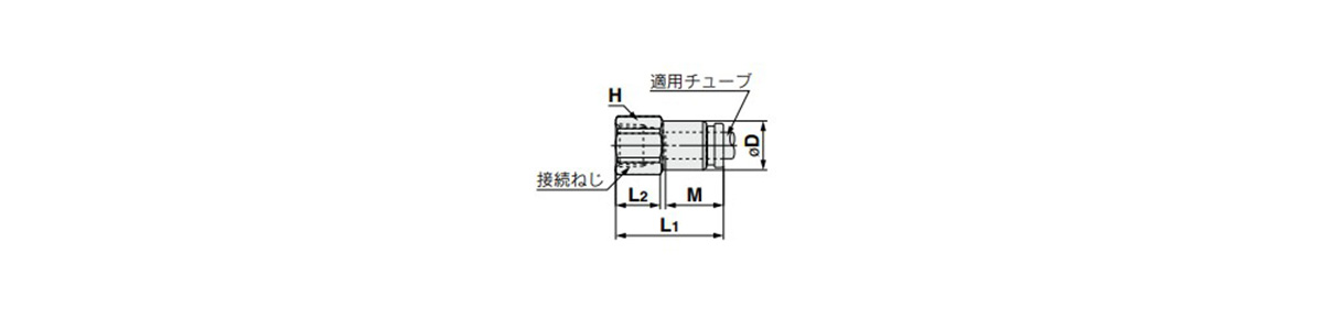 Female Connector: KQB2F outline drawing 