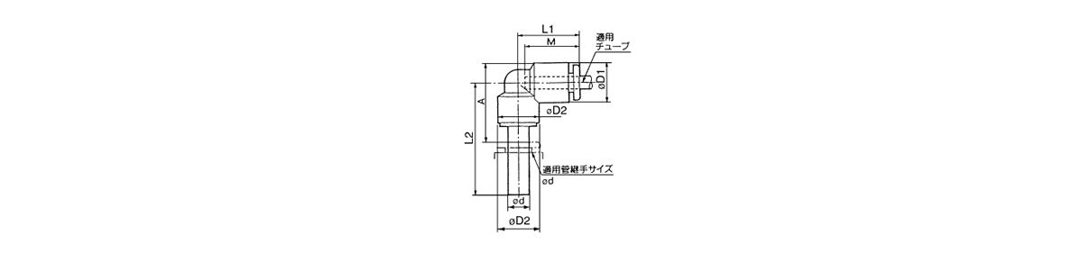 Plug-In Elbow: KGL outline drawing 