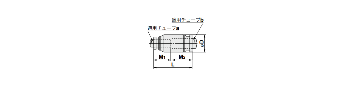 Different-Diameter Straight: KQG2H outline drawing 