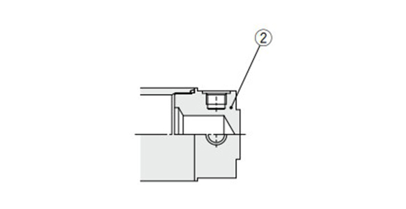 Rod-end lock (long stroke) structural drawing